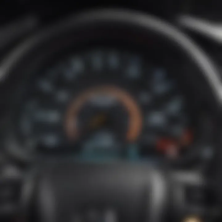 Dashboard display highlighting the performance metrics of the Honda Civic Sport during a test drive.