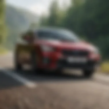 Subaru Impreza on a scenic road