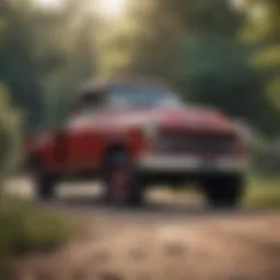 A classic Chevrolet truck parked in a scenic outdoor area