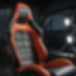 A sleek full containment racing seat showcasing safety features and ergonomic design.