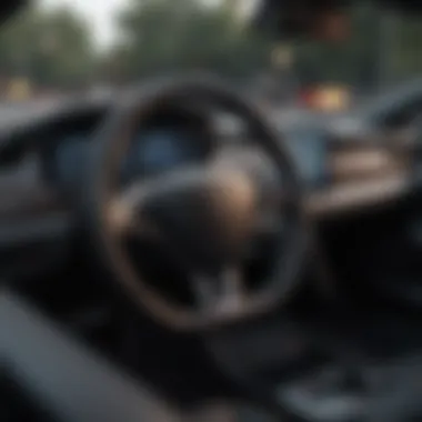 Interior view of Tesla dashboard with AWD indicators