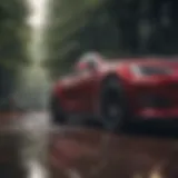 Tesla vehicle showcasing all-wheel drive system