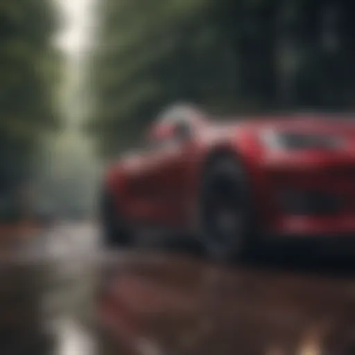 Tesla vehicle showcasing all-wheel drive system