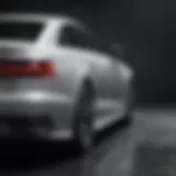 Sleek exterior of Audi saloon model showcasing its aerodynamic design