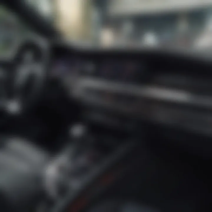 Luxurious interior of an Audi saloon featuring advanced technology