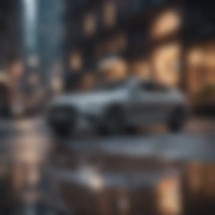 A stylish all-wheel drive vehicle parked in an urban setting
