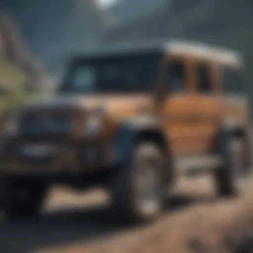 Exterior view of the Benz Jeep Truck showcasing its rugged design