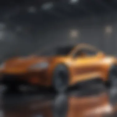 An electric vehicle highlighting cutting-edge technology.