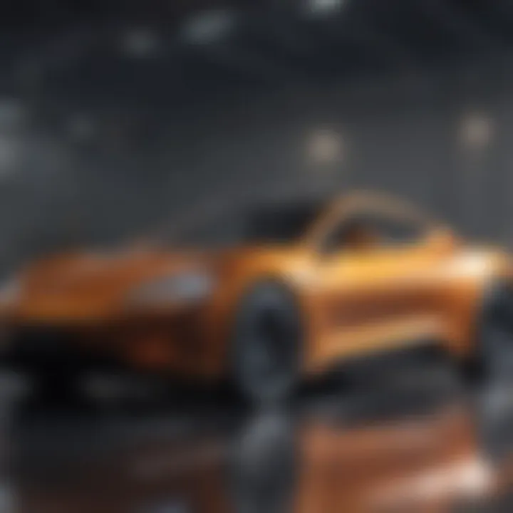 An electric vehicle highlighting cutting-edge technology.