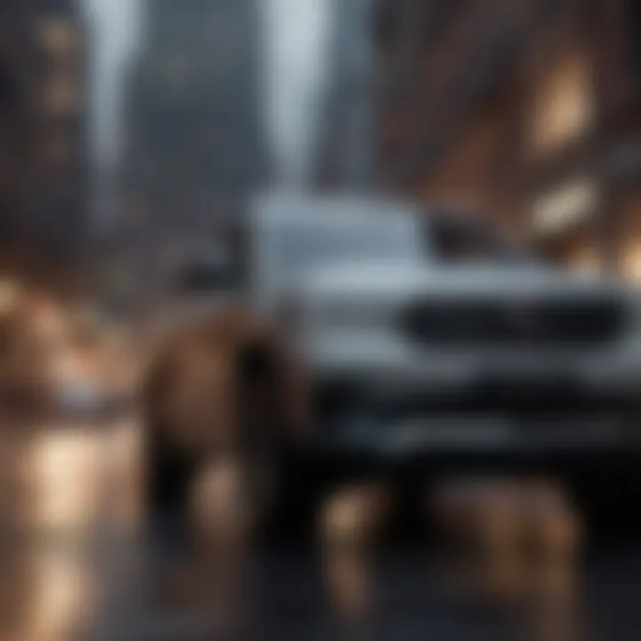 A luxurious SUV demonstrating superior safety features.