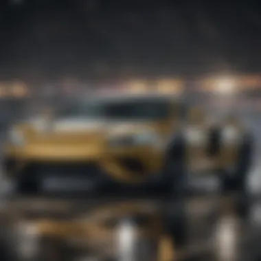 A sports car emphasizing performance capabilities on a racetrack.