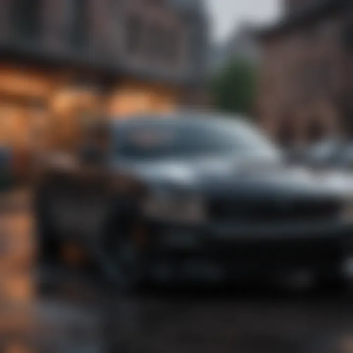 Customized Blackout Dodge Charger with unique aftermarket modifications.