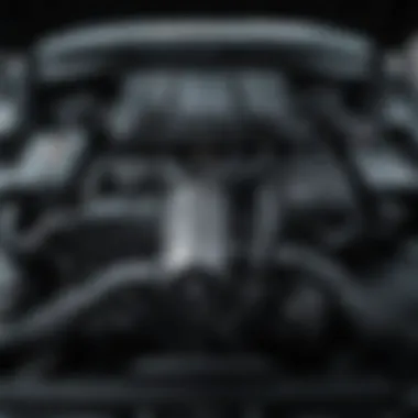 Powerful V8 Engine of the Blackout Dodge Charger Engine bay of the Blackout Dodge Charger highlighting its powerful V8 engine.