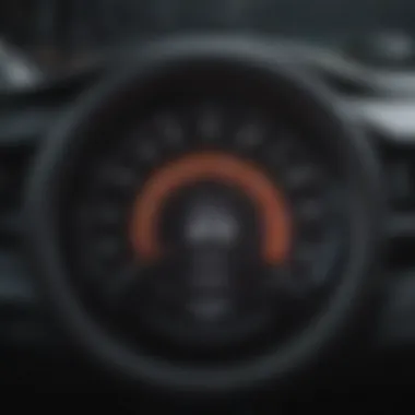 Dashboard of a modern hybrid car highlighting energy efficiency metrics and advanced technology.