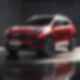 Front view of the latest Kia Sportage model showcasing its sleek design