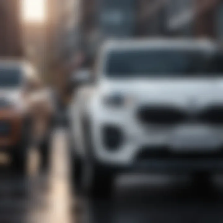 Hybrid and electric variants of Kia Sportage displayed side by side