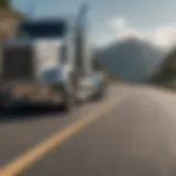 Electric truck towing a trailer on a highway