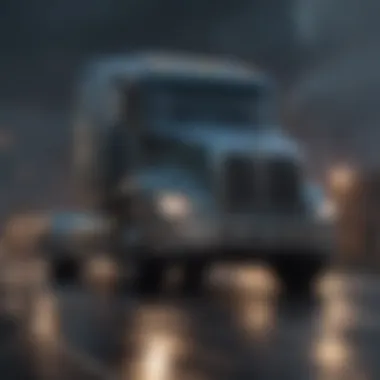 Futuristic electric truck design for heavy-duty towing