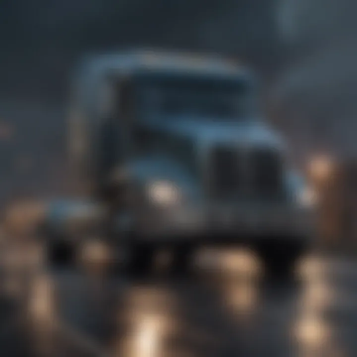 Futuristic electric truck design for heavy-duty towing
