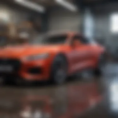 Surface Preparation for a Flawless Finish A pristine vehicle undergoing meticulous surface preparation before painting