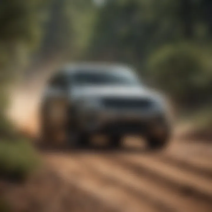 A Grand Cherokee navigating rugged terrain illustrating its off-road capabilities