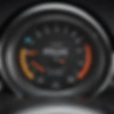 Fuel Efficiency Indicator Fuel gauge displaying impressive fuel efficiency