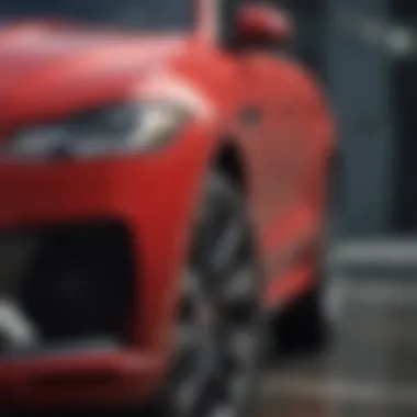 Elegance Meets Power: Jaguar F-Pace Design Close-up of the Jaguar F-Pace's sleek design