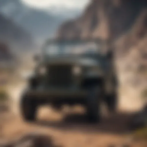 Historic Jeep military vehicle showcasing its rugged design