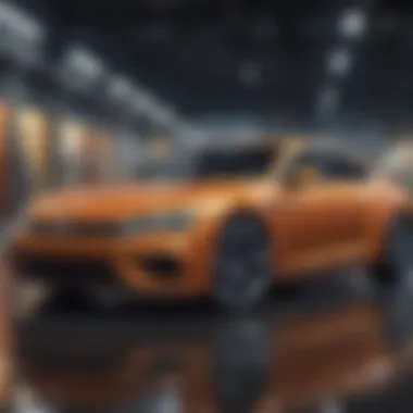 The Intersection of Karma and Automotive Philosophy Philosophical representation of karma intertwined with automotive elements