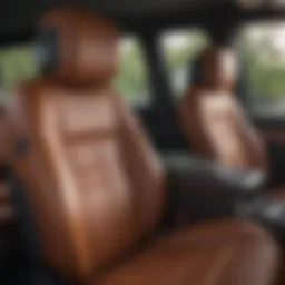 Luxurious Katzkin leather seats in a Ford F150 interior