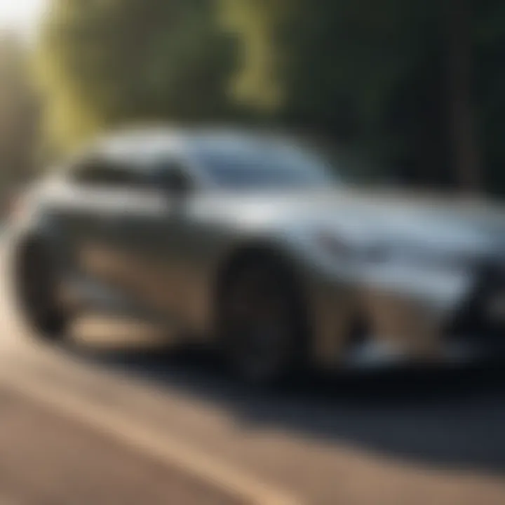 Lexus car navigating through a scenic route, emphasizing driving habits.