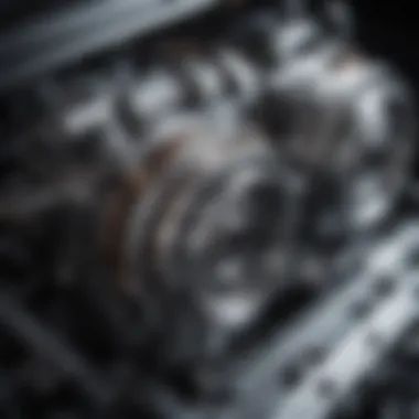 Engine Components of a Low Horsepower Car Close-up of an engine of a low horsepower vehicle highlighting its components