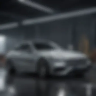 Future Trends in Luxury Automotive Design Future trends in automotive design represented through a modern Mercedes-Benz model.