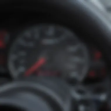 Close-up view of Nissan sports car performance dashboard