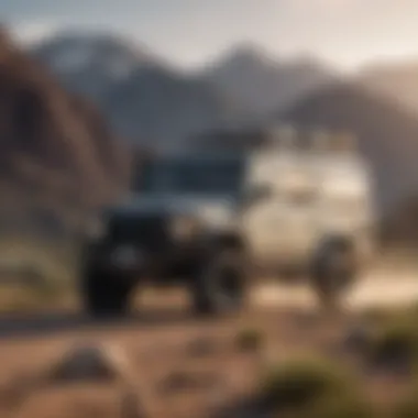 Rugged Terrain Capabilities of Offroad RV Trailers Rugged terrain showcasing offroad RV trailer capabilities