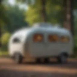 Compact design of a one-person camper trailer showcasing its streamlined features