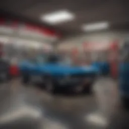 Interior view of Pep Boys Speedshop showcasing automotive products