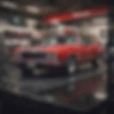 Display of performance tuning equipment at Pep Boys Speedshop