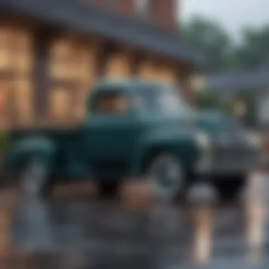 Classic vintage pickup truck in perfect condition