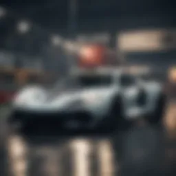 Racing circuit showcasing different driving techniques