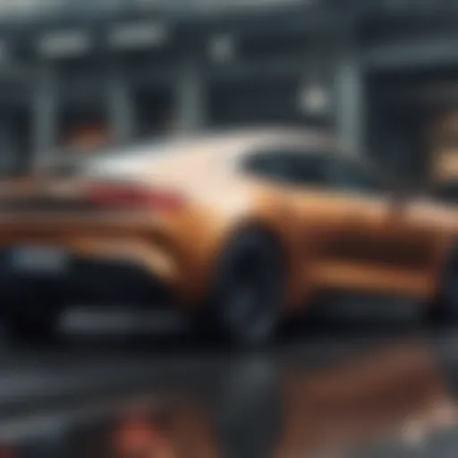 A sleek modern car showcasing advanced safety technology