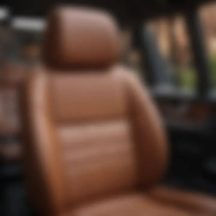 Close-up view of a Sienna captain seat showcasing comfort