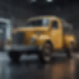 A unique small truck showcasing innovative design elements