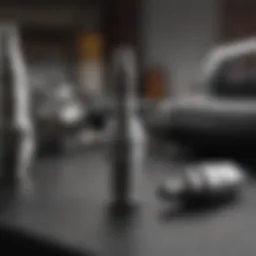 Close-up view of a spark plug thread repair kit components