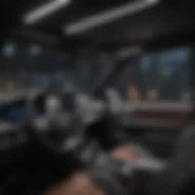 Interior view of an SUV showcasing HUD functionality