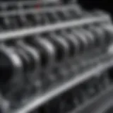 Detailed view of a ported cylinder head showcasing airflow channels