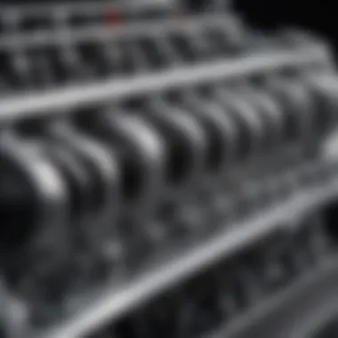 Airflow Dynamics in Ported Cylinder Heads Detailed view of a ported cylinder head showcasing airflow channels