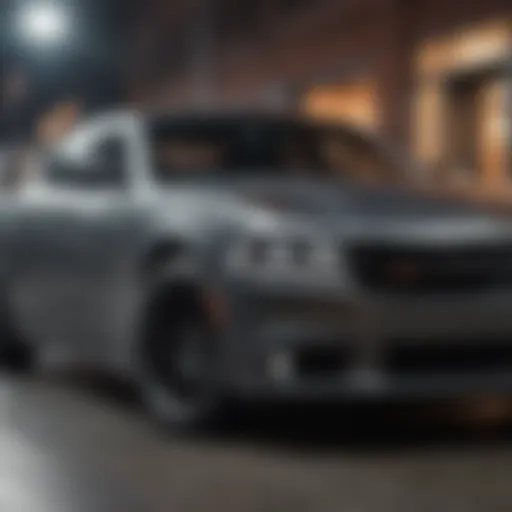 Exterior view of a bulletproof Dodge Charger showcasing its sleek design and armored features
