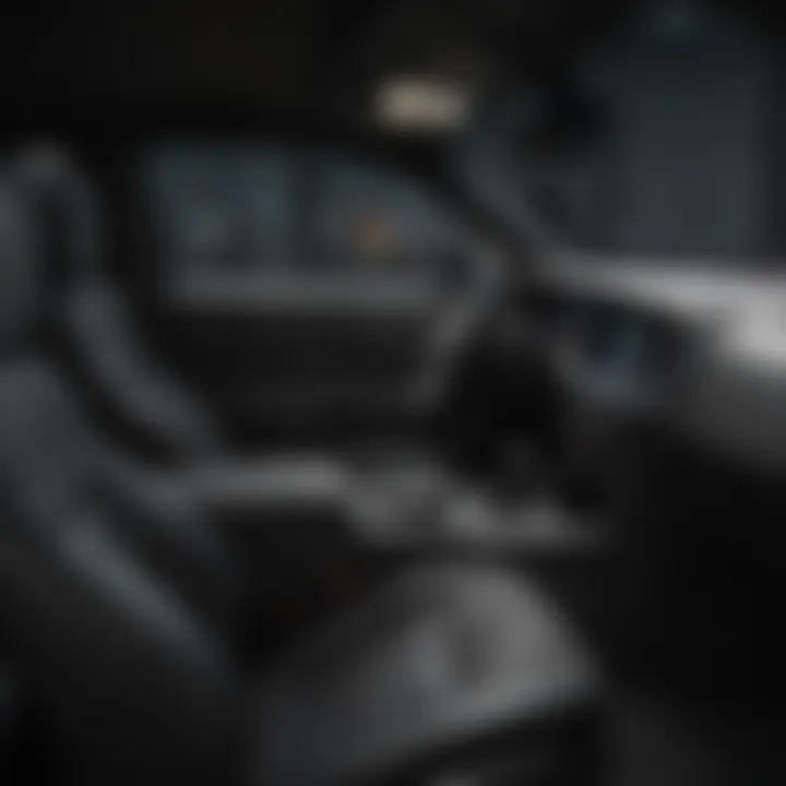 Interior layout of the bulletproof Dodge Charger highlighting advanced technology and safety features