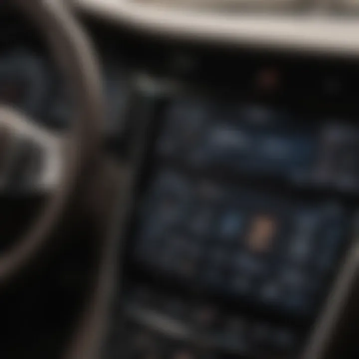 Close-up view of the connectivity features available within the Cadillac Infotainment System.